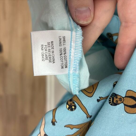 Modcloth x DupENNY Blue Synchronized Swimming Sleeveless Dress Size Small - Picture 6 of 6